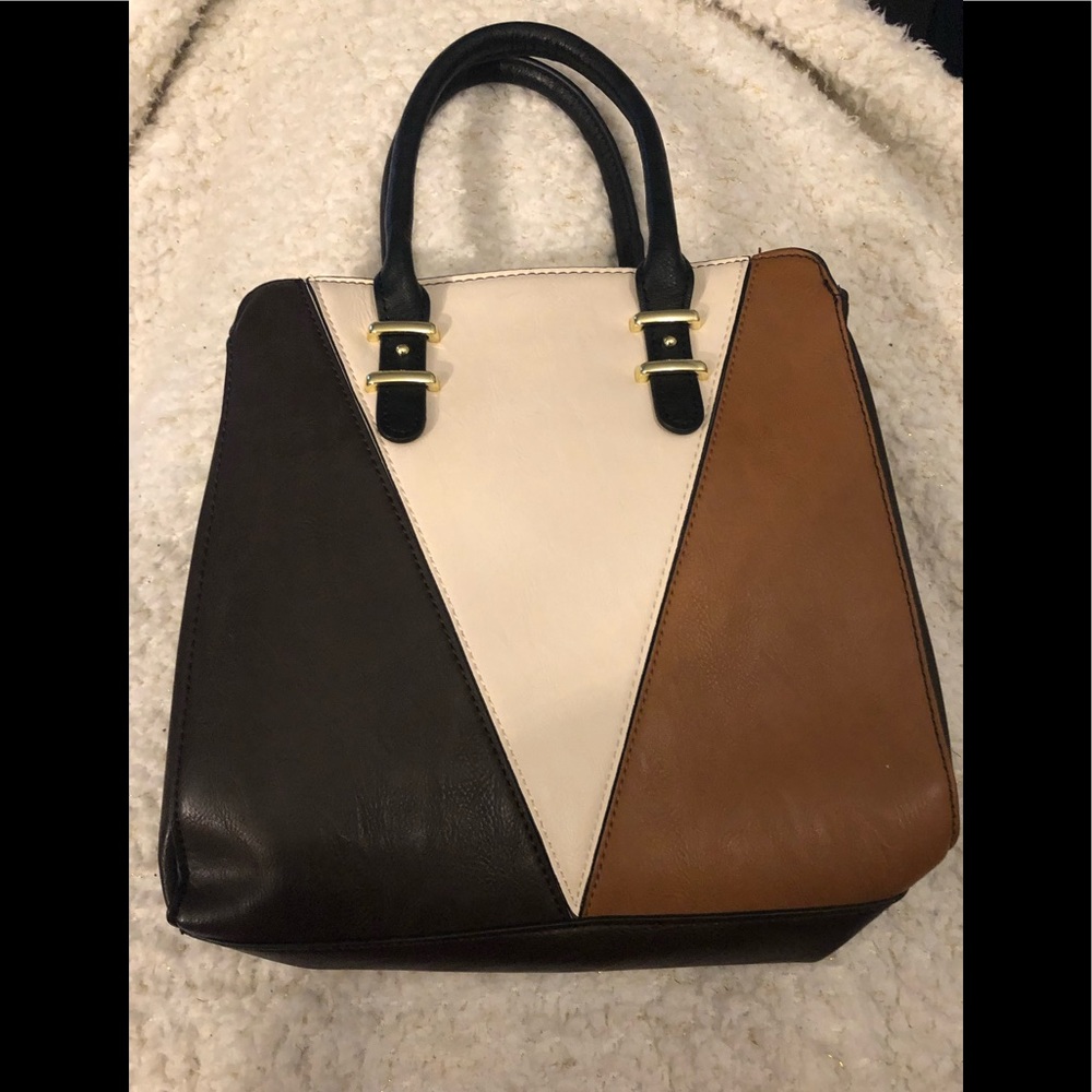 Steve Madden Brown Color Block Tote - image 3